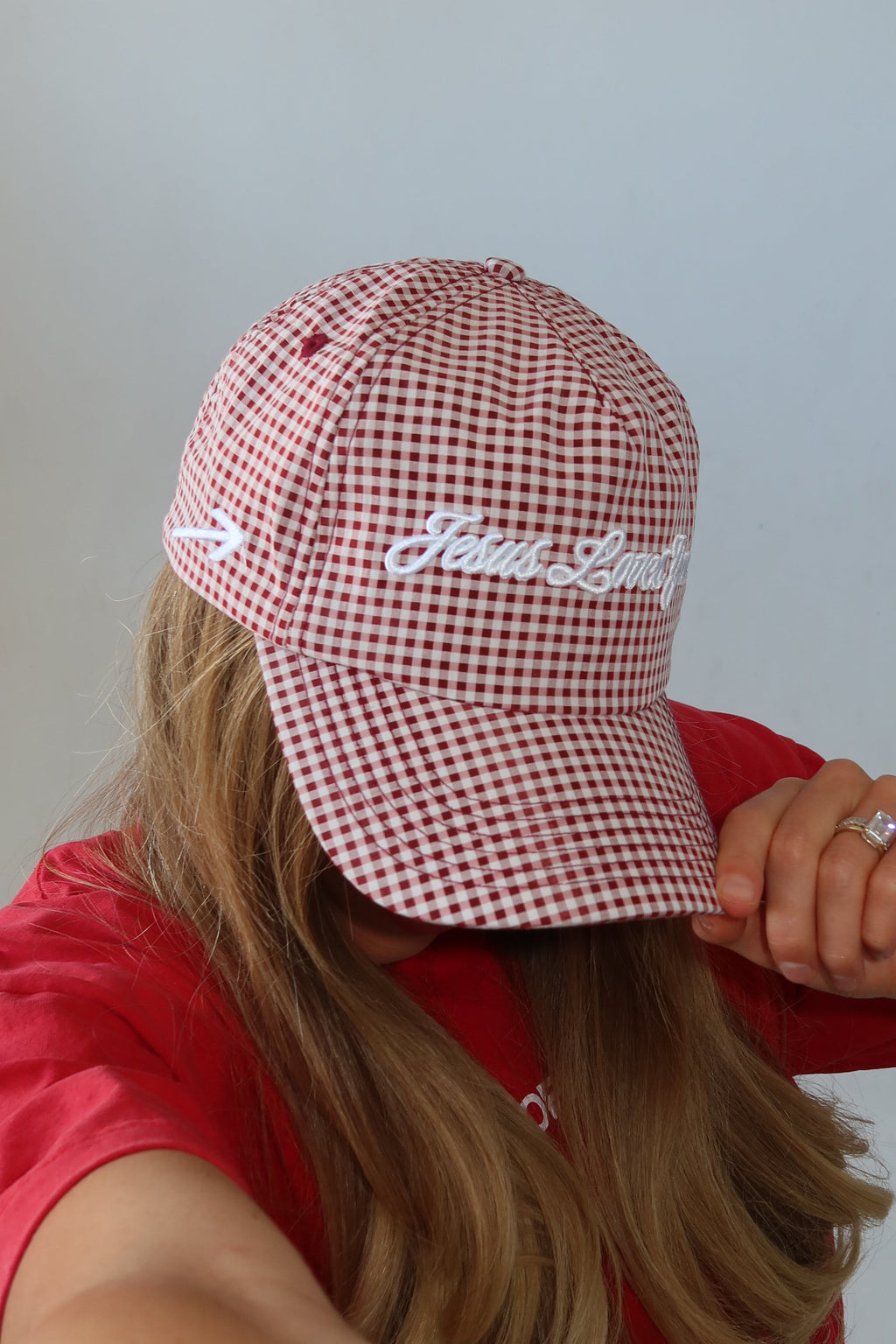 JLY UNHAT | RED GINGHAM